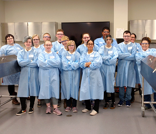 students in laboratory