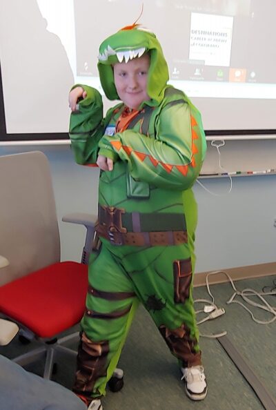 happy child in costume