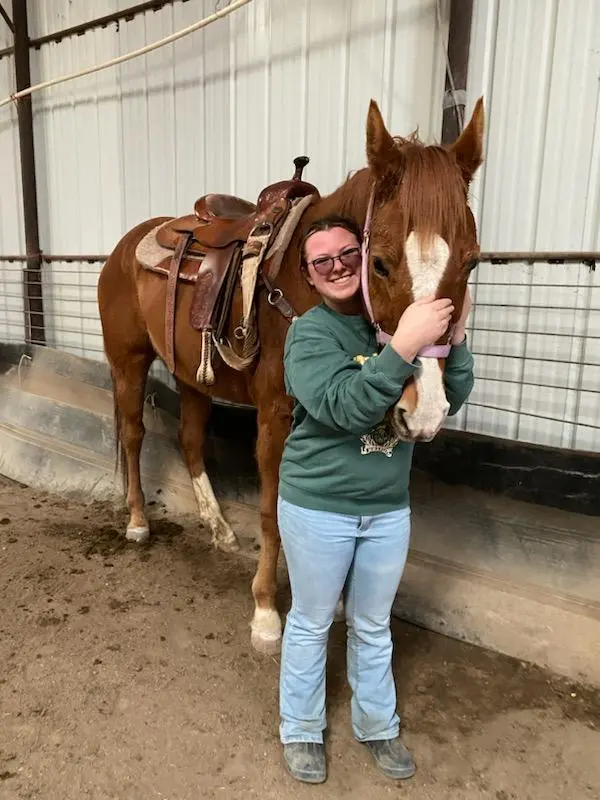Addy with a horse
